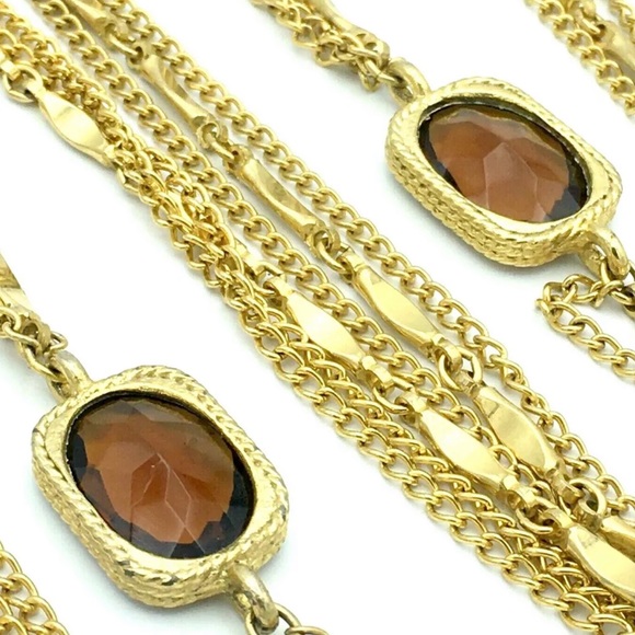 Sara Coventry Golden Embers Necklace 1967 - Picture 5 of 11